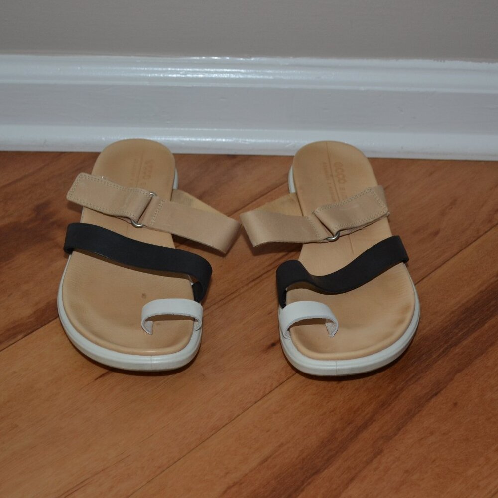 Casual Beige Black White Women's Slide Sandals